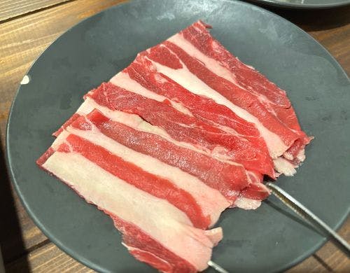 秋冬夕食一例：会津黒毛和牛しゃぶしゃぶ