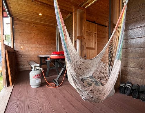 ハンモックでゆったり