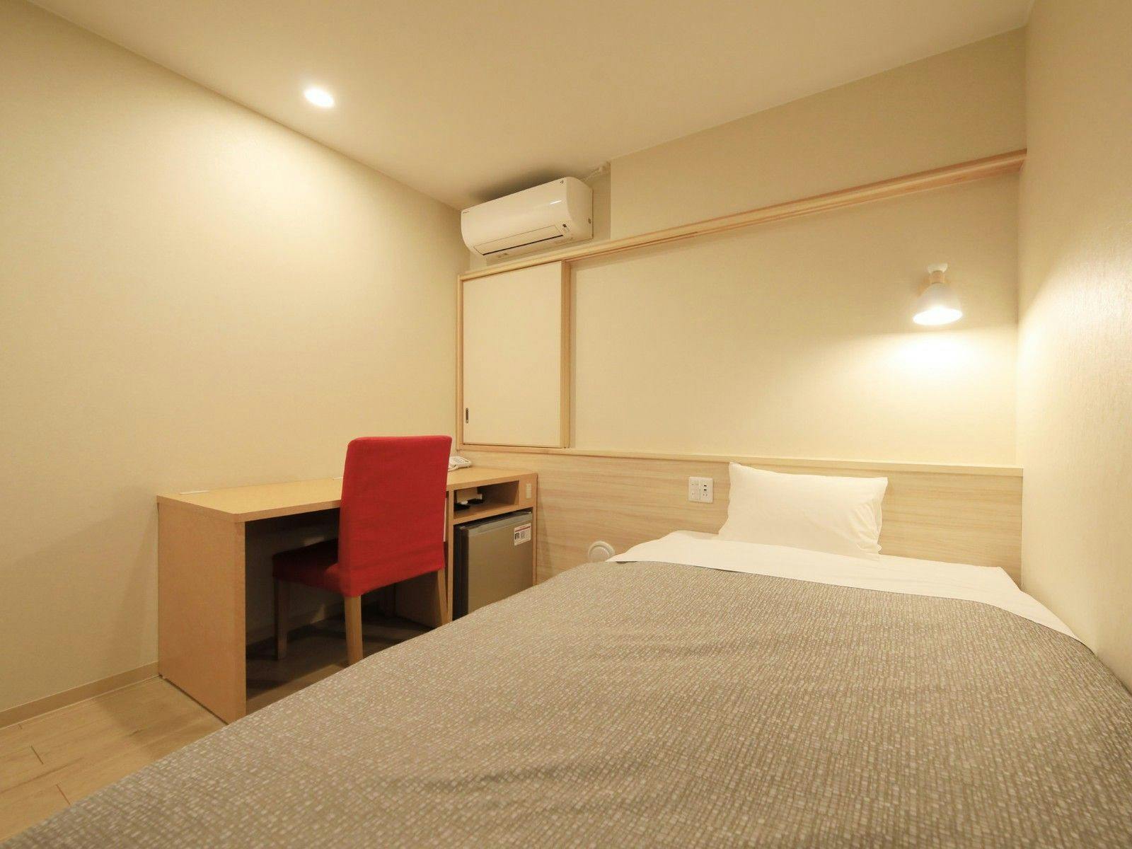 【ตัวอย่างห้องพัก】ห้องเดี่ยวเตียงคู่ขนาด 12 ตารางเมตร