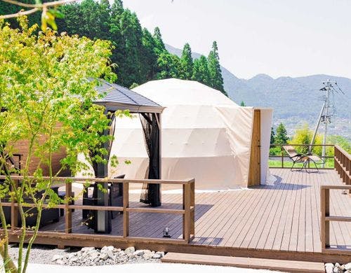 『5』貸切温泉付ドームテント ダブル×3台