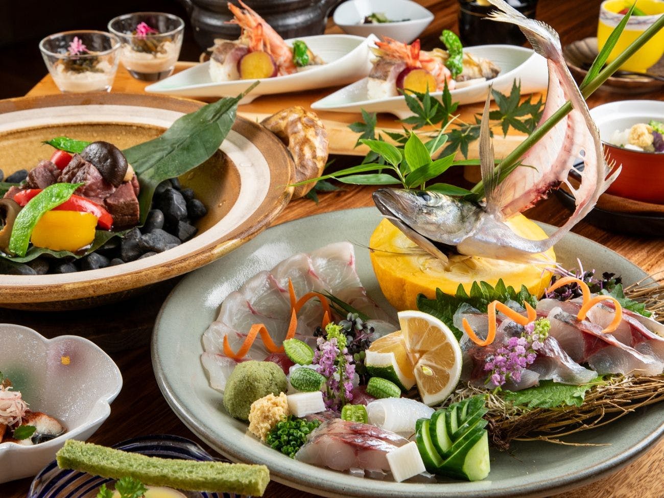 【저녁 식사】오이타의 자부심이 어우러진 최고의 향연