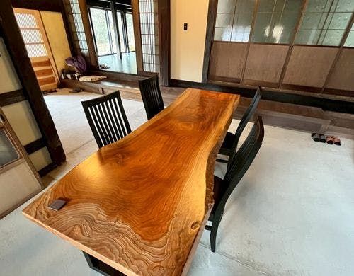 【木叢】大きな一枚板テーブル