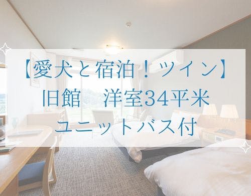 【愛犬と宿泊！ツイン】旧館　洋室34平米