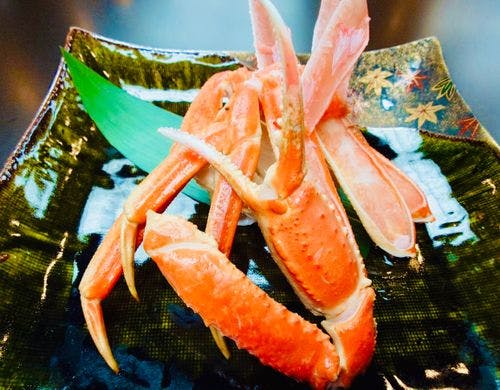 星取会席とボイル蟹半身をご一緒にどうぞ