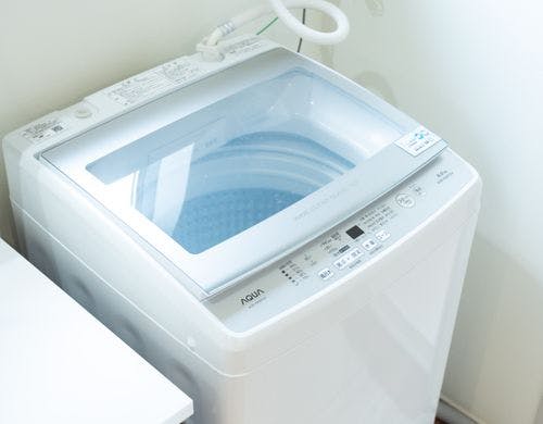 AQUA製の洗濯機も設置