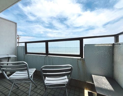 客室はすべてオーシャンビュー。*