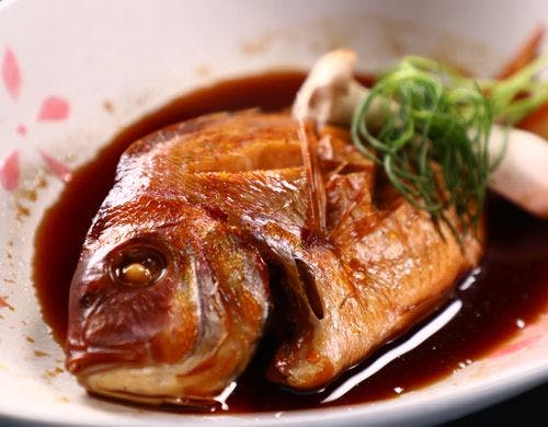 夕食_煮魚_旬の煮魚尾頭付き*