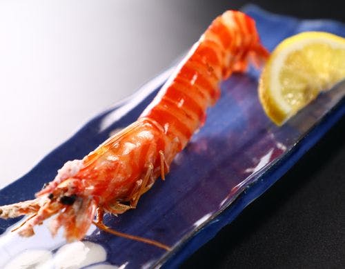 夕食_焼物_海老塩焼き*