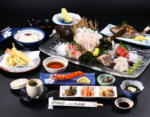 夕食_全体_平目姿造りコース*