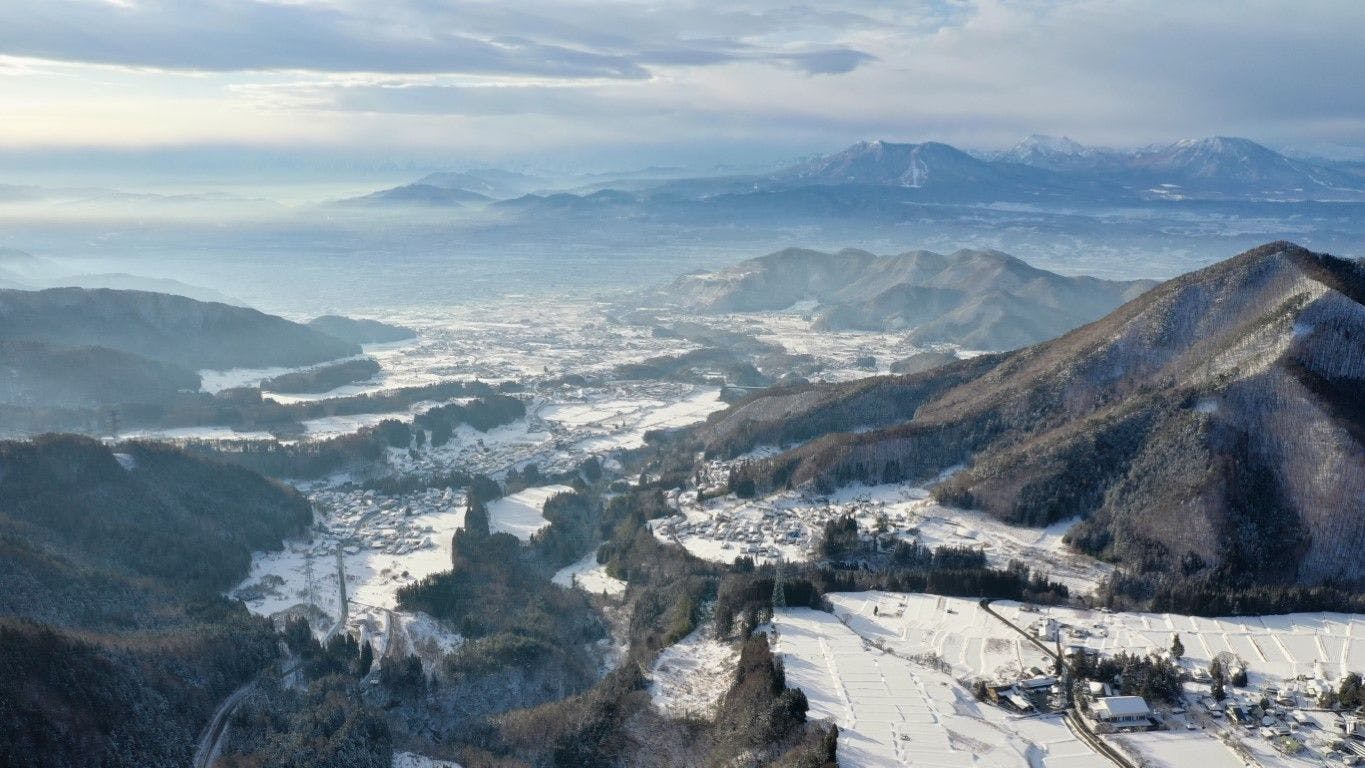 หมู่บ้านภูเขาสูงที่สวยงาม