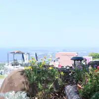 Stunning views and a stylish café right in front of you♪