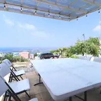 Breathtaking views of Mt. Unzen and the Ariake Sea from the terrace