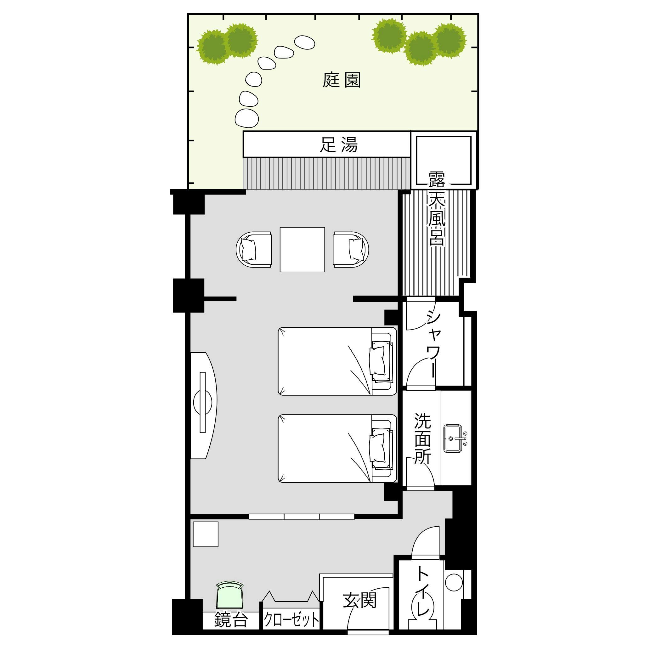 和モダン間取り図