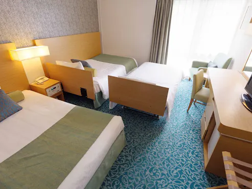 【ปลอดบุหรี่】การ์เด้นทวิน ใช้เตียง EX 1 เตียง