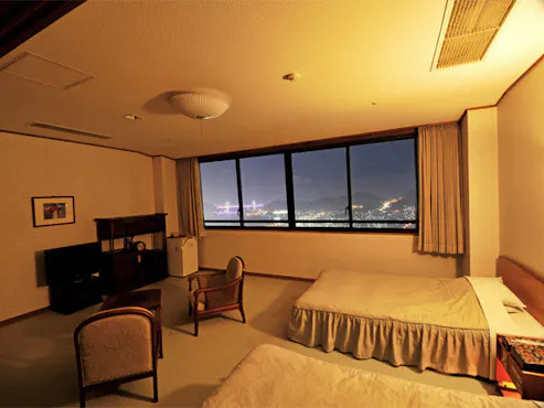 和洋室から望める夜景