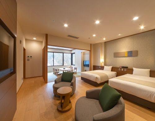 【禁煙】別館デラックス和洋室川側　最上階