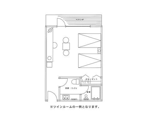 ツインルーム間取り図