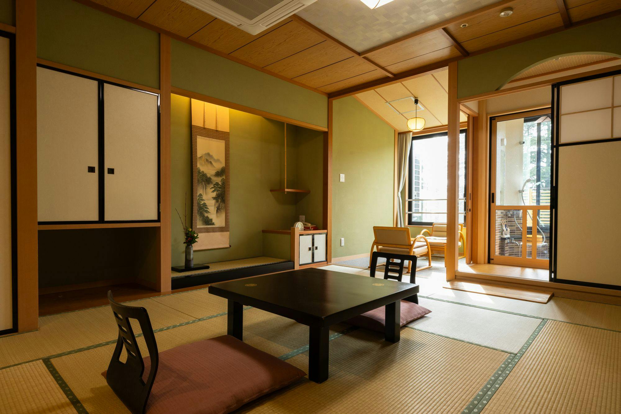 【瑞雲棟】ห้องพักสไตล์ญี่ปุ่นพร้อมน้ำพุร้อน / 12 เสื่อทาทามิ (ตัวอย่าง)