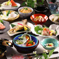 거품의 탕 가이세키 - 여름 요리 예시.