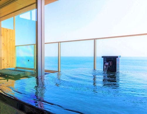 温泉掛流し露天風呂付絶景和モダン『海生』