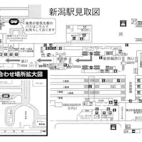 【บริการรับส่งฟรีที่สถานี Niigata】แผนที่จุดนัดพบ