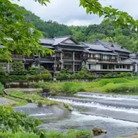 ด้านหน้าที่พักมีแม่น้ำมิโตคุ