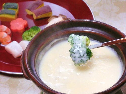 当館の冬の名物「和風ちーずフォンデュ」