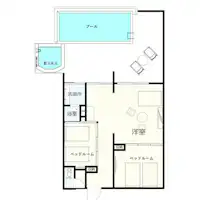 สวีทพร้อมสระว่ายน้ำ ผังห้องพัก