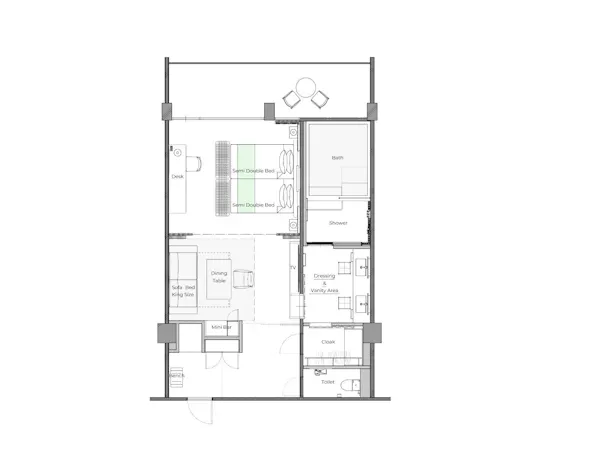 แผนผังห้องซันคาระจูเนียร์สวีท