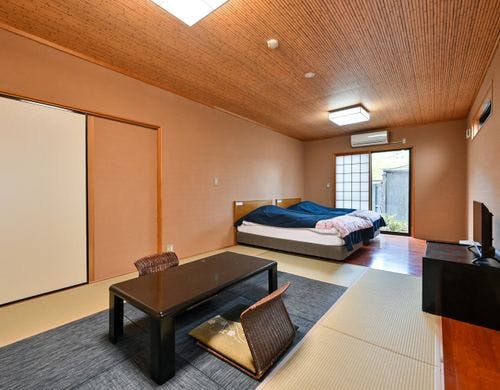 別府温泉100％かけながしの客室露天風呂