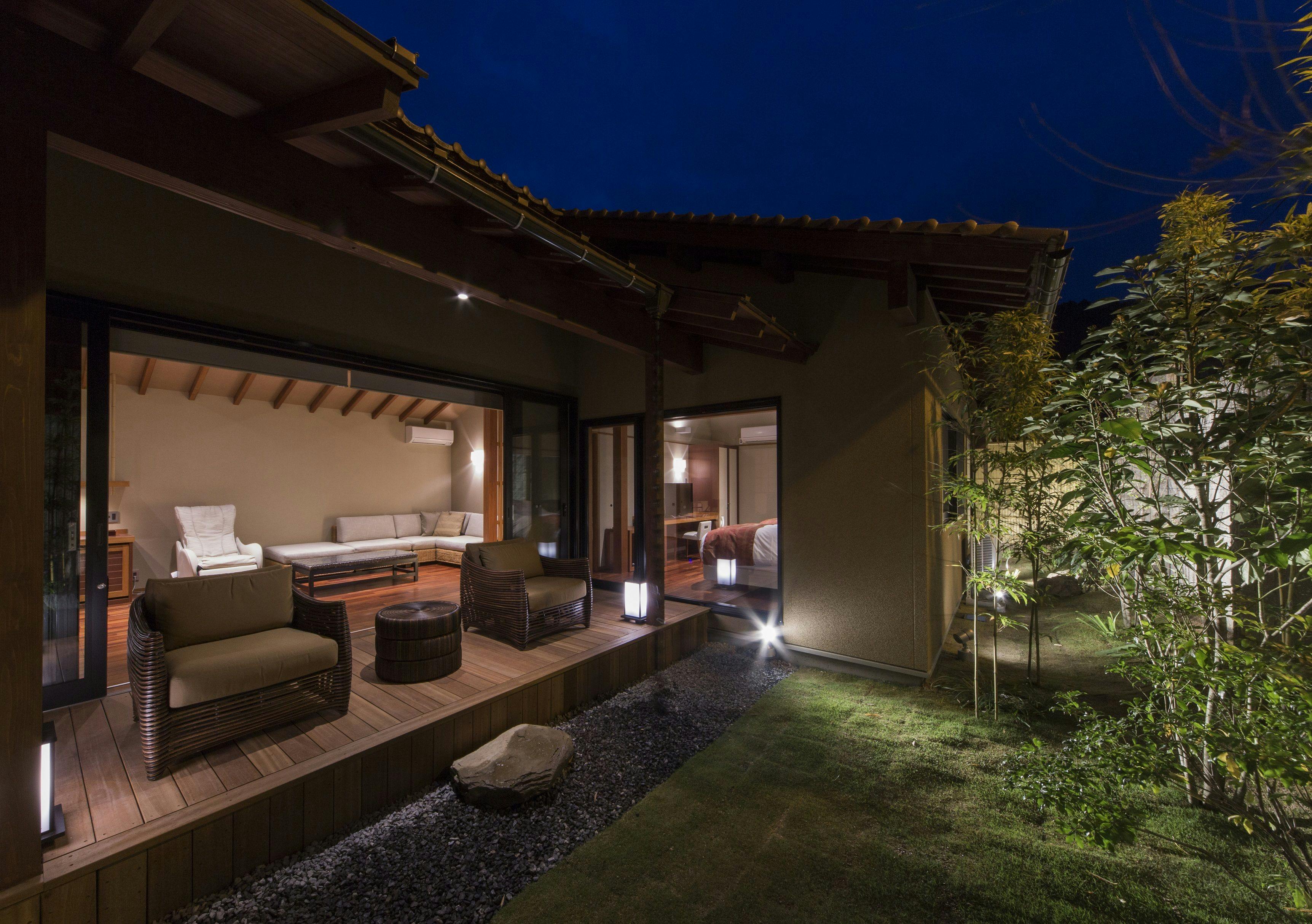 มองเห็นระเบียงจากสวนอาคากาเนะ