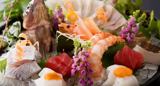 平日限定大人気プラン!黒毛和牛陶板焼か新鮮旬魚の姿造り 3300円分の夕食オプション付プラン