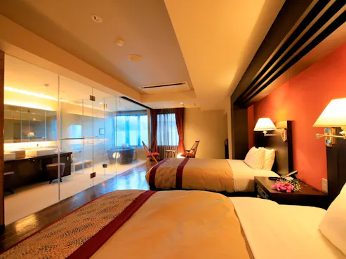 【본관】도자기 욕조가 있는 양실 트윈 (예)