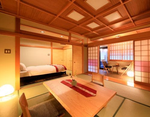 【本館】温泉半露天風呂付和室ダブルベッド