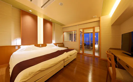 프리미엄 룸의 일본식 및 서양식 침실