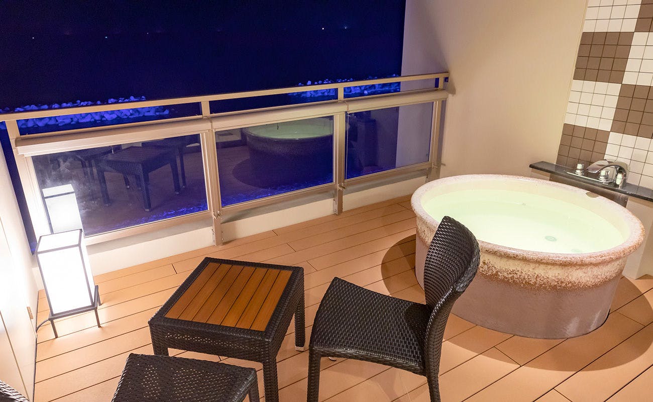 きたゆざわ 森のソラニワを見た人におすすめの露天風呂が人気の宿 オーシャンビューのお部屋 選 宿泊予約は 一休 Com