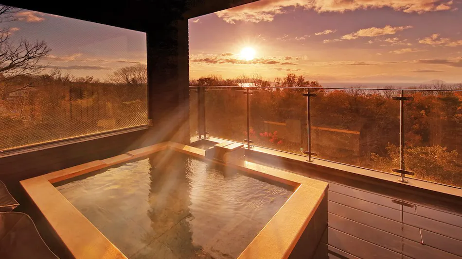 Izu Kogen Onsen Lucy Kiki: Enjoy In-Room Dining with Open-Air Bath