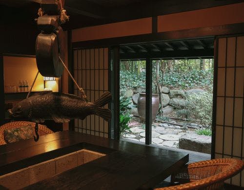源泉かけ流し庭園岩風呂　和モダンツイン