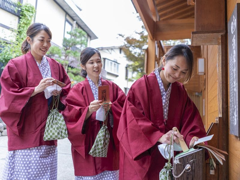 野沢温泉の名所を巡る集印帳