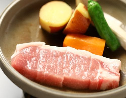 長野県産豚肉の陶板焼