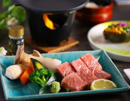 りんご和牛信州牛サーロインの陶板焼き