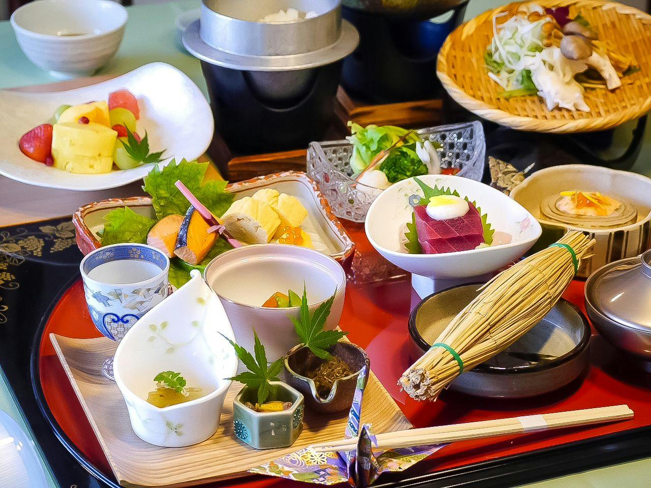特別懐石のご朝食の一例です。