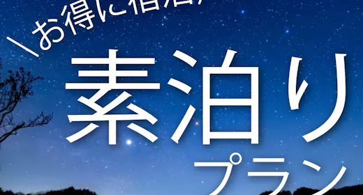 【素泊まり】お手頃価格で温泉旅行を楽しめるお得なプラン。チェックインは21時までOK。