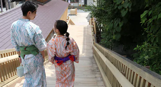 <カップル・女子旅におすすめ>選べる色浴衣&テルメテルメフリーパス付きプラン