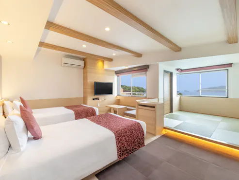 【วิวทะเล】ห้องสแตนดาร์ดแบบญี่ปุ่นและตะวันตก