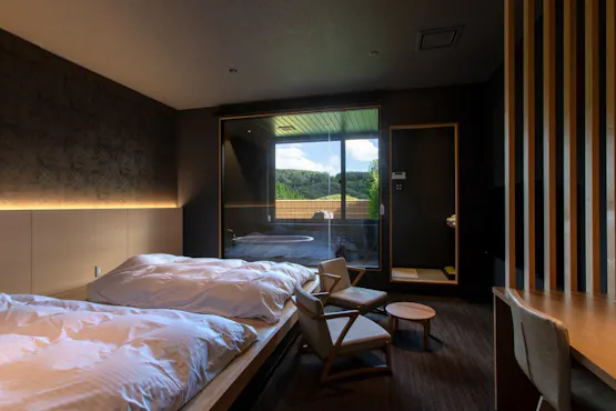 1階 露天風呂付客室 3名可能 お布団にて