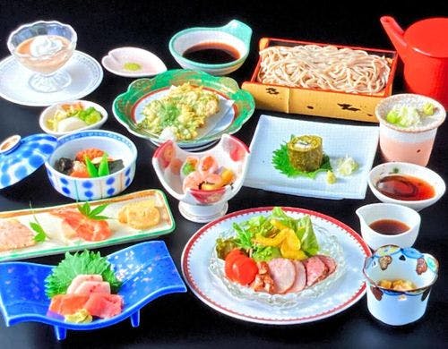 【楽水園の蕎麦会席】