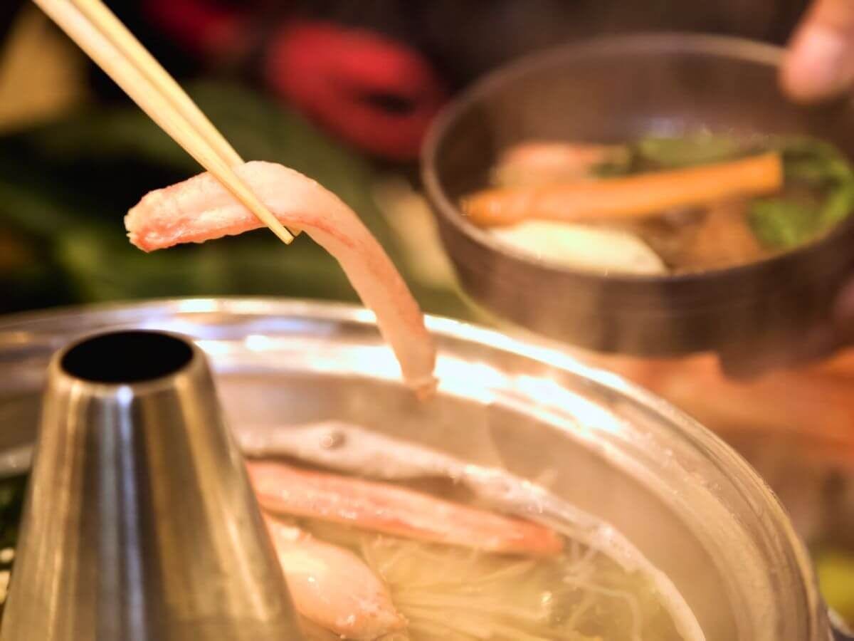 【ご夕食一例】冬の贅沢、蟹しゃぶ！