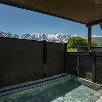 高原の露天風呂