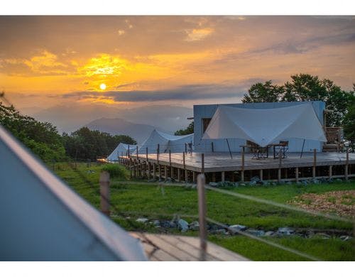 客室からの日の出の素晴らしい景色